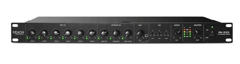 Denon 12-Channel Line Mixer with Priority - DN-312X