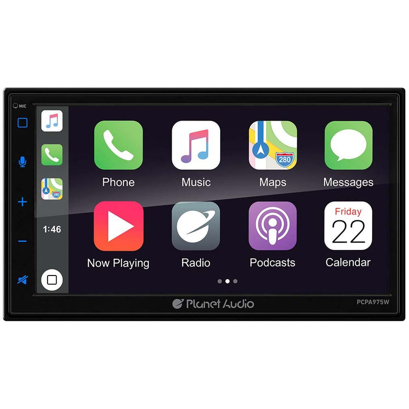 Planet Audio 6.75” Touchscreen Mechless Receiver w/ Apple CarPlay & Android Auto