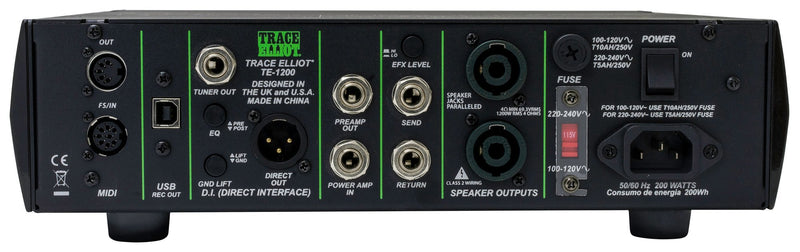 Peavey Trace Elliot TE-1200 Bass Amp Head - 1200W RMS, 4-Band EQ