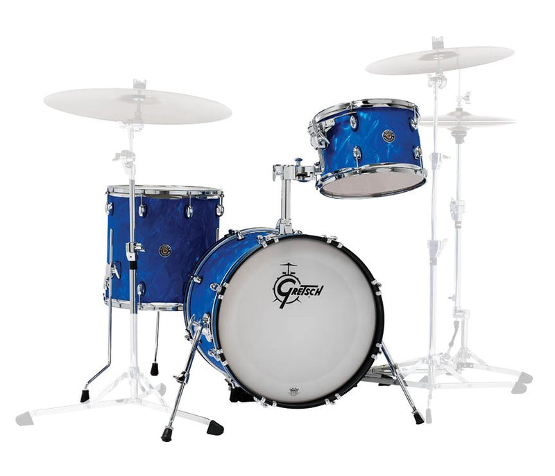 Gretsch Catalina Club 3 Piece Shell Pack 20/12/14 Blue Satin Flame CT1-J403-BSF