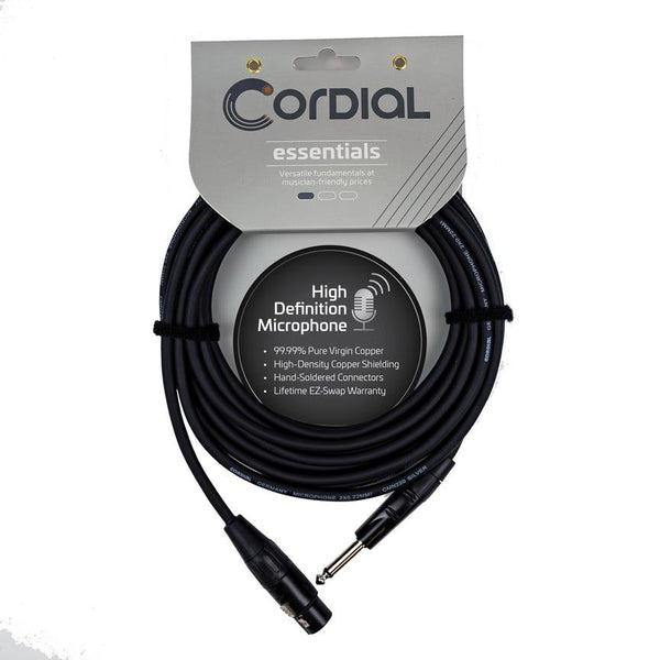 Cordial 33' Unbalanced Mic/Line - 1/4″ Plug to XLRF - CIM10FP