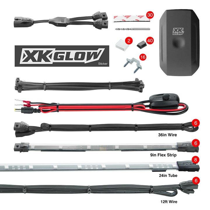 XKGlow Advanced LED Interior/Underglow Accent Kit Bluetooth Ctrl KS-CAR-ADVANCE
