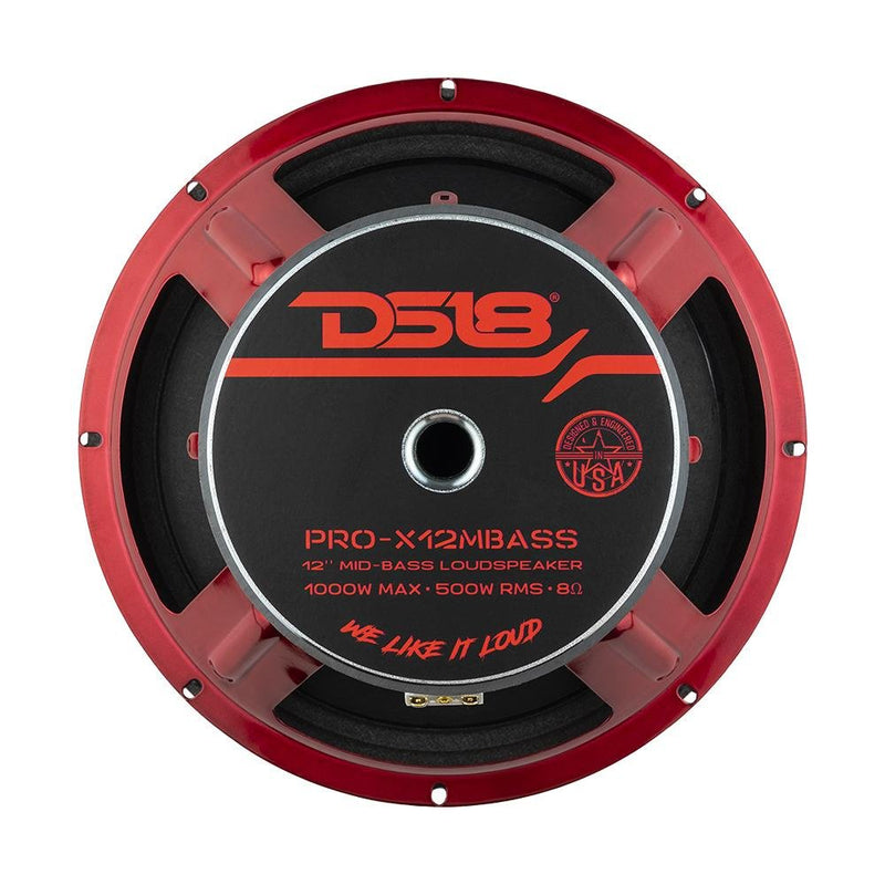 DS18 PRO-X 12" 1000 Watts 8 Ohm Mid-Bass Loudspeaker - PRO-X12MBASS