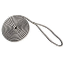 New England Rope 5/8" x 25' Nylon Double Braid Dock Line - Grey 5058-20-00025