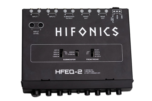 Hifonics HFEQ 4-Band EQ/2-Way Crossover Line Driver - HFEQ2