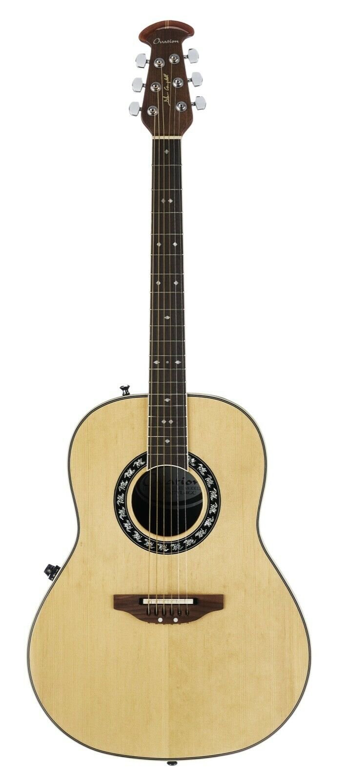 Ovation Signature Collection 6 String Mid Depth Body Acoustic Electric Guitar, Right, Natural, (1627VL-4GC)