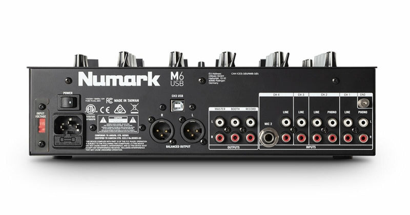 Numark M6 USB 4-Channel USB DJ Mixer (Black) New Open Box