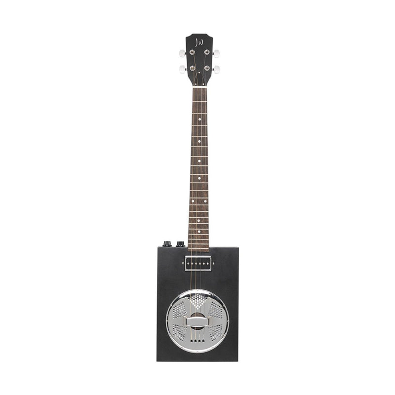 JN Guitars Acoustic Electric 4-String Resonator Cigar Box Guitar w/ Gig Bag