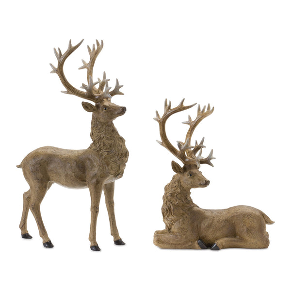 Rustic Deer Statue (Set of 2)