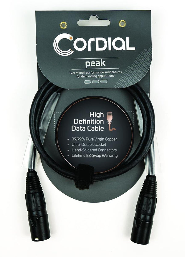 Cordial 65' CAT Data Cable w/ Neutrik Metal Connectors & RJ-45 Connectivity