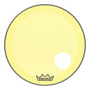 Remo Powerstroke 3 Skyndeep 24″ Bass Drumhead w/ 5″ Offset Hole - Yello