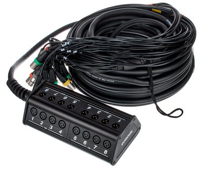 Cordial 100' 16-In/8-Out XLR Multi-Pair Snake with Stage Box - CYB16-8C(30METER)