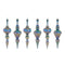 Irredescent Glass Finial Drop Ornament (Set of 6)