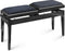 Stagg Black Velvet Twin Piano Bench w/ Adjustable Height - PB245 BKP VBK