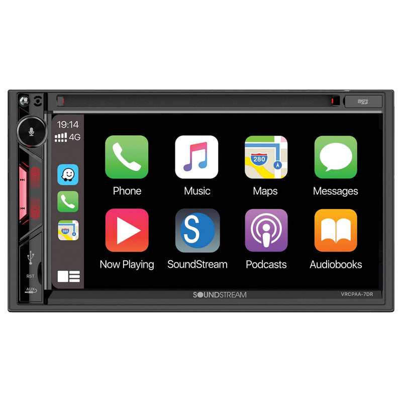 Soundstream VRCPAA-7DR 7-In. Double-DIN DVD Head Unit w/ Bluetooth