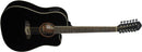 Oscar Schmidt OD312CEB 12-String Acoustic Electric Guitar - Black