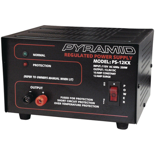 Pyramid Gold Series 250 Watts Input 10 Amp Bench Power Supply - PS12KX