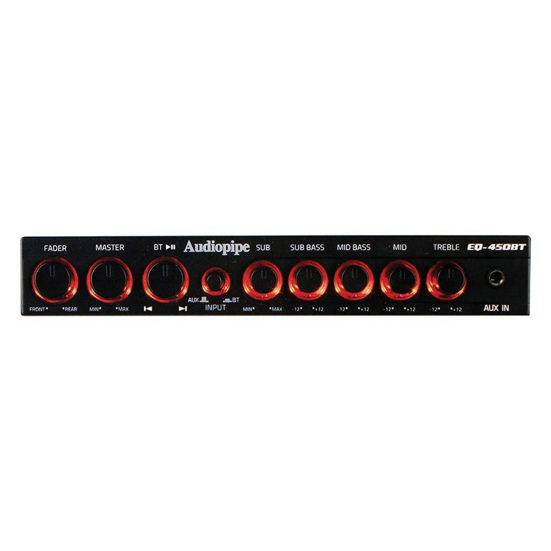 Audiopipe 4 Band Wireless Streaming Graphic Band Equalizer w/Bluetooth EQ-450BT