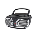 SYLVANIA SRCD211-BLACK Retro Portable CD Radio Boombox (Black)