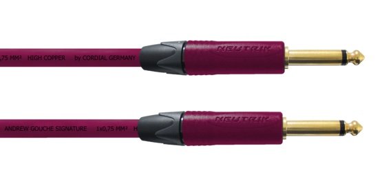 Cordial Andrew Gouché Signature 25' 1/4″ Straight Purple Cable - CSI7.5PP