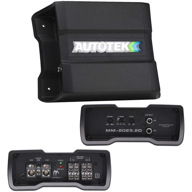 Autotek Mean Machine Compact D Class Amplifier 2000 Watts 2 Channel mm-2025.2d