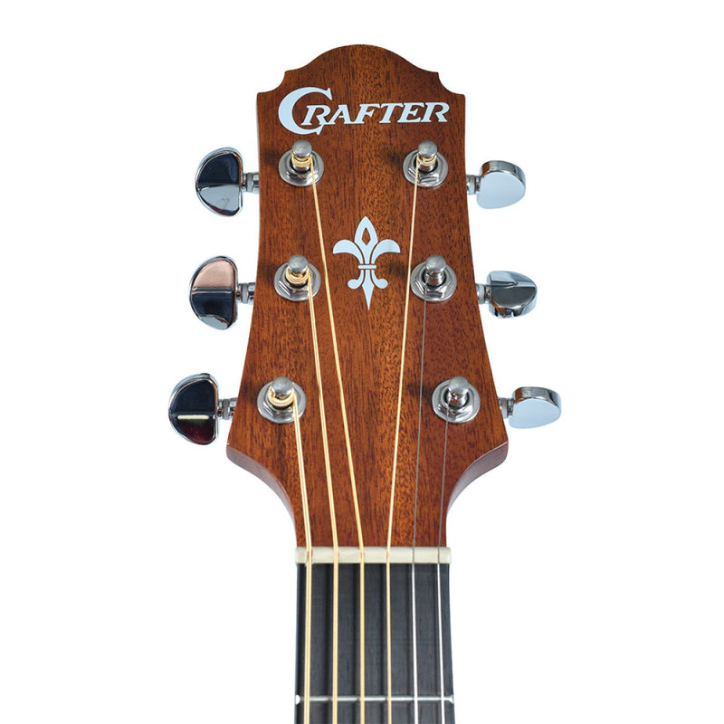 Crafter Silver 100 Jumbo Cutaway Acoustic Electric Guitar - Brown - HJ100-CE-BR