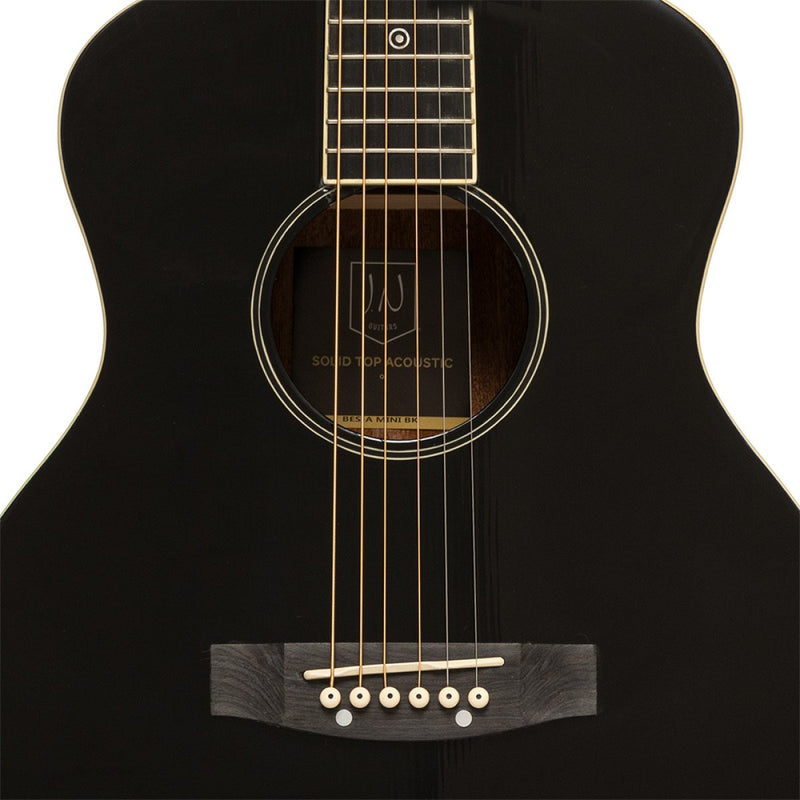 JN Guitars Thin Body Acoustic-Electric Auditorium Guitar - Black