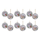 Woodland Snowman Disc Ornament (Set of 12)