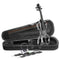 Stagg 4/4 Electric Violin w/ Soft Case & Headphones - Metallic Black - EVN X-4/4