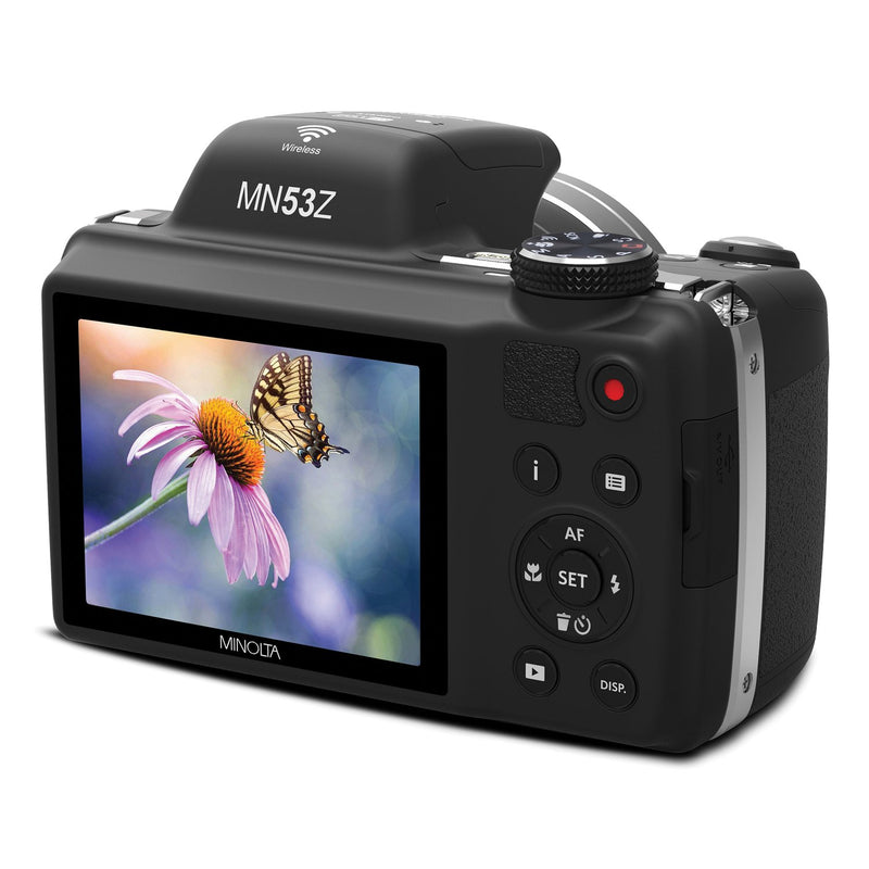 Minolta 16.0-Megapixel 53x Zoom Bridge Camera (Black) MN53Z-BK
