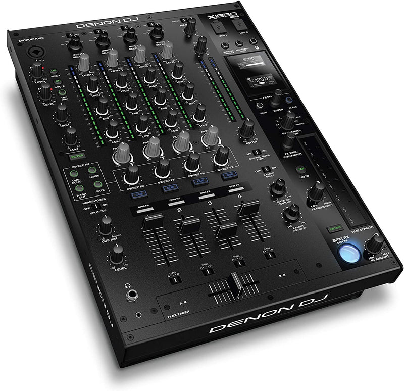 Denon DJ 4-Channel Digital Mixer w/ Multi-Assignable Inputs & Pro DJ FX