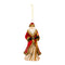 Glass Santa Ornament with Gold Accent (Set of 6)