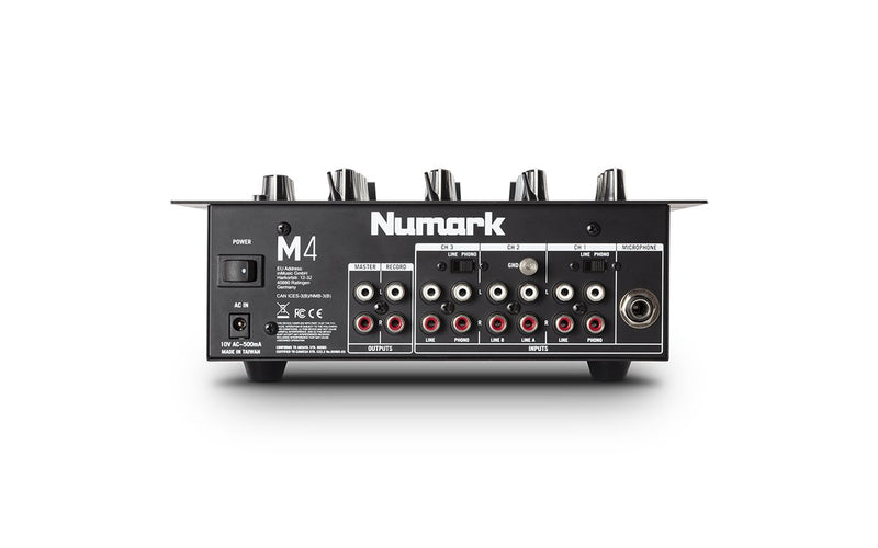 Numark M4 Black 3-Channel Scratch DJ Mixer with 3-Band EQ