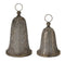Bronze Punched Metal Bell Candle Lantern (Set of 2)