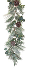 Frosted Pine and Eucalyptus Holiday Garland (Set of 2)