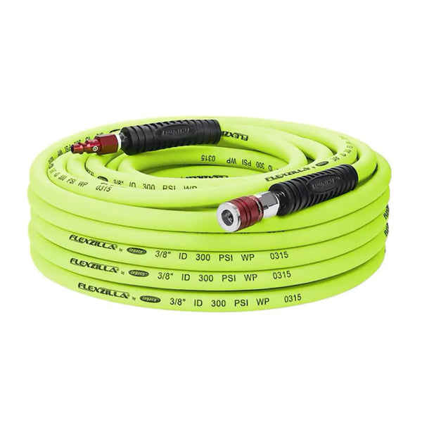 Flexzilla Air Hose 3/8" x 50' w/ ColorConnex Coupler Plug Red HFZ3850YW2-D