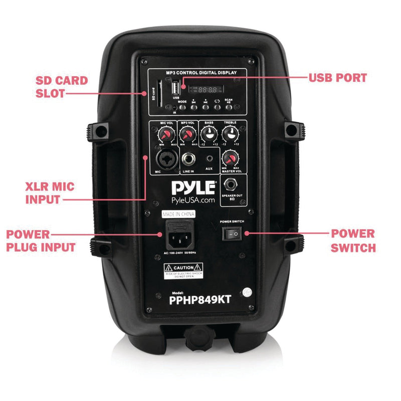 Pyle Pro PPHP849KT 700-Watt Active/Passive Dual Speaker System Kit