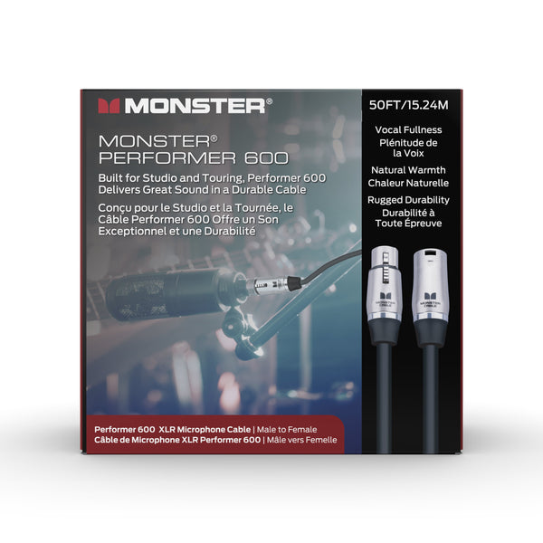 Monster Performer 600 30’ XLR Male - Female Microphone Cable - P600-M-50WW