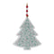 Metal Tree Ornament with Beaded Hanger (Set of 12)