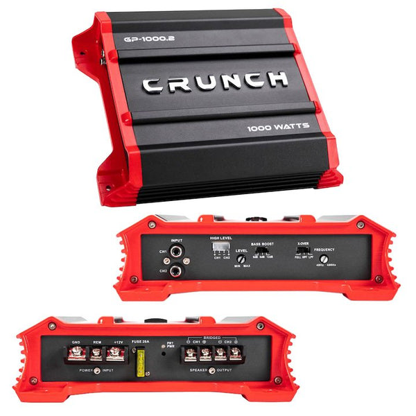 Crunch Ground Pounder Amplifier 1000W Max Monoblock @ 4 Ohms Bridged GP-1000.2