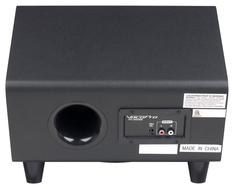 VocoPro 100 Watt 2.1 Powered Speaker with Built-In Subwoofer - PVWEDGE