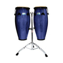 Rhythm Tech RT5504 Eclipse Conga Drum Set with Stands 10" + 11" Blue
