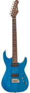 Michael Kelly 1962 Flame Solid Body Electric Guitar - Transparent Blue - MK62FTBMCR