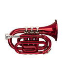 Stagg Bb Pocket Trumpet with Brass Body - Red - WS-TR247S