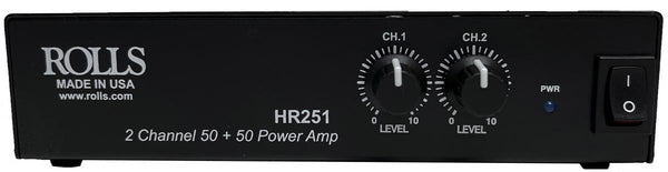 Rolls 2 Channel 50+50 Watt Power Amplifier - HR251
