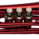 Stagg Bb Pocket Trumpet with Brass Body - Red - WS-TR247S