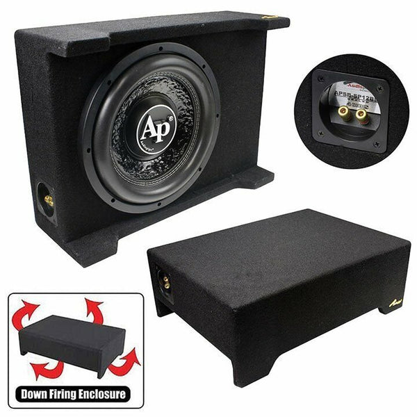 Audiopipe 12" 800W 4 Ohm Sealed Passive Shallow Subwoofer Enclosure New Open Box