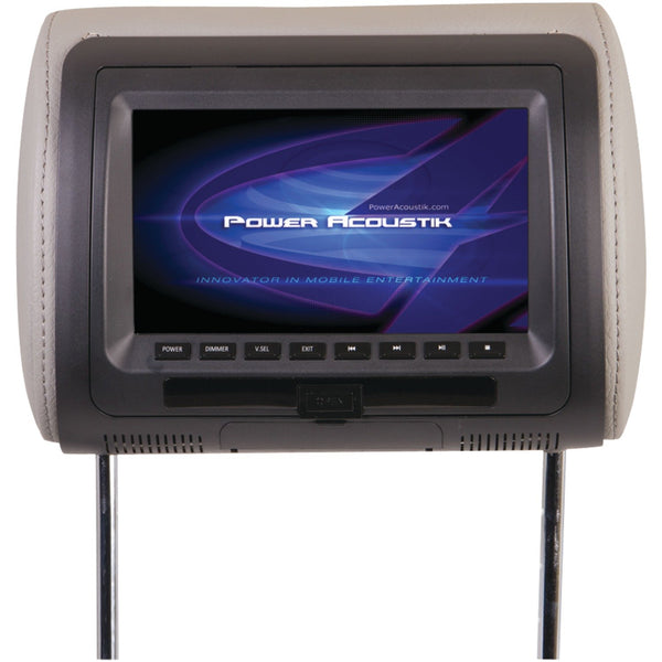 Power Acoustik HDVD-71CC 7" LCD Universal Headrest Monitor w/ DVD FM Transmitter