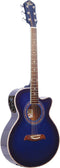 Oscar Schmidt Acoustic Electric Guitar - Flame Trans Blue - OG10CEFTBL