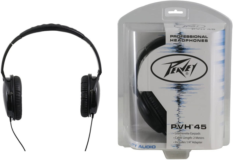 Peavey Professional Dynamic Headphones w/ Leatherette Ear-pads - PVH45